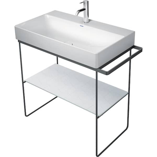 DuraSquare Brass Sink Console Legs in Matte Black