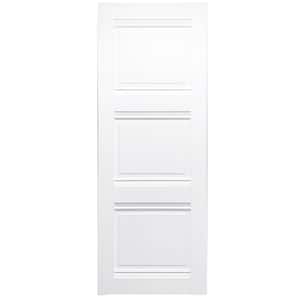 28 in. X 80 in. Sarasota White Prefinished Solid Core Wood Interior Door Slab No Bore