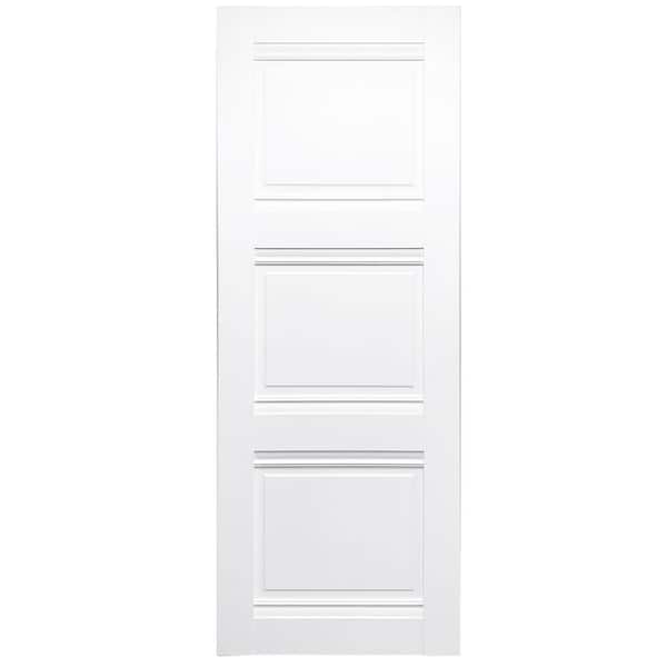 Valusso design doors 36 in. X 80 in. Sarasota White Prefinished Solid Core Wood Interior Door Slab No Bore