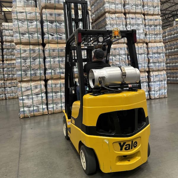 Flame King 33.5 lbs. Aluminum Forklift Propane Tank with Gauge