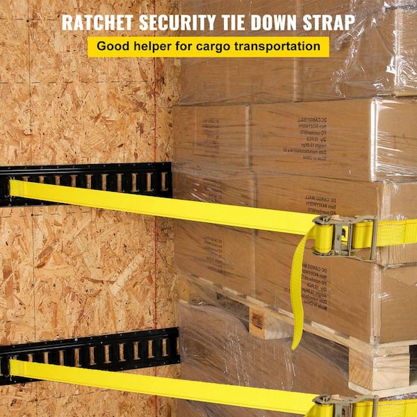 E-Track Ratchet Strap, 18-Pcs 2 in. x 15ft. E-Track Straps 4400 lbs. Breaking Strength, with Polyester Webbing