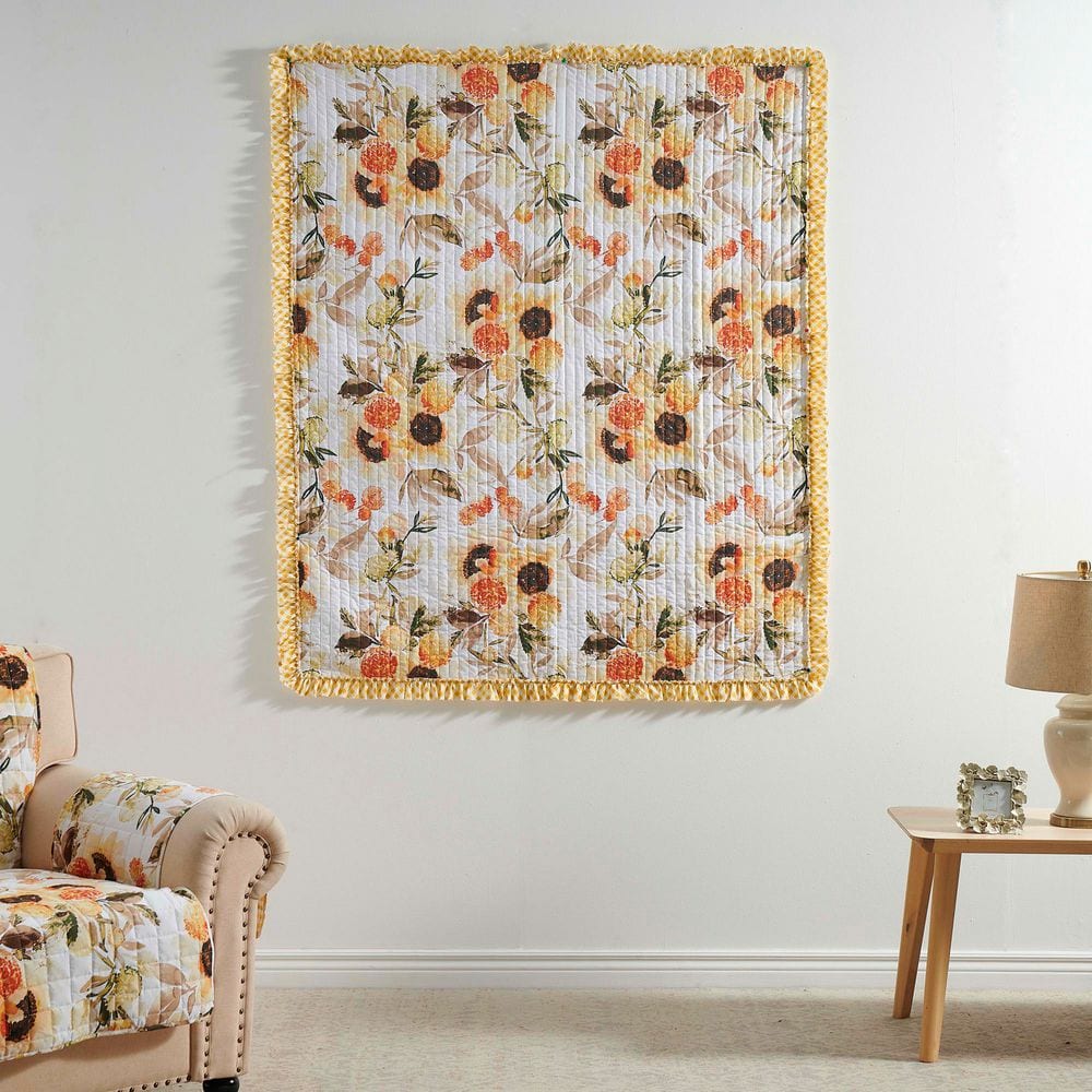 Somerset Floral Gingham Reversible Throw Blanket