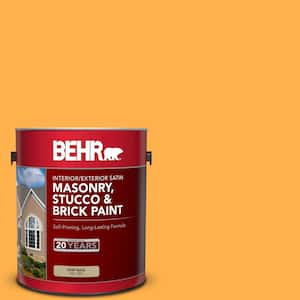 1 gal. #P250-6 Splendor Gold Satin Interior/Exterior Masonry, Stucco and Brick Paint