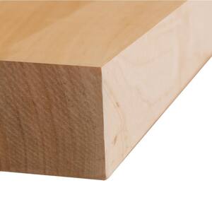 8 ft. L x 25 in. D x 1.5 in. T Finished Maple Solid Wood Butcher Block Countertop With Square Edge