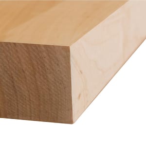 8 ft. L x 36 in. D x 1.5 in. T Finished Maple Solid Wood Butcher Block Island Countertop With Square Edge