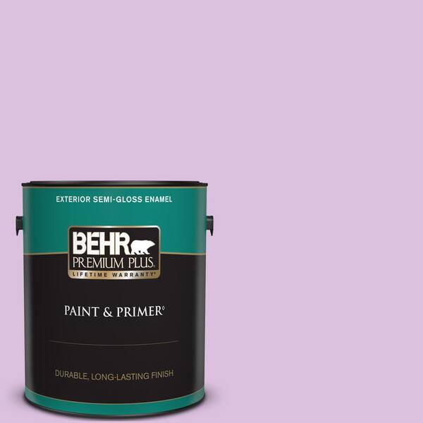 BEHR PREMIUM PLUS 1 gal. #P100-3 Epiphany Semi-Gloss Enamel Exterior Paint & Primer