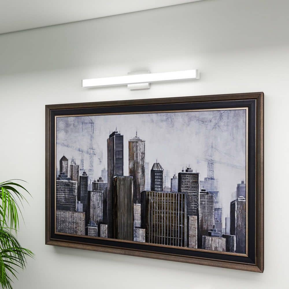 33 in. 1-Light Nickel LED Vanity Light Bar Stainless Steel Bathroom Wall Fixture Dimmable and Moisture-Resistant price history on PriceWatchPro