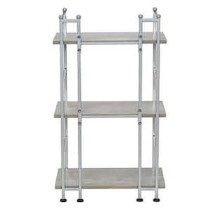 30 in. H x 18 in. W x 12.6 in. D, Narrow, Steel frame with Gray Concrete Laminate Shelves, 3 Shelf Rack
