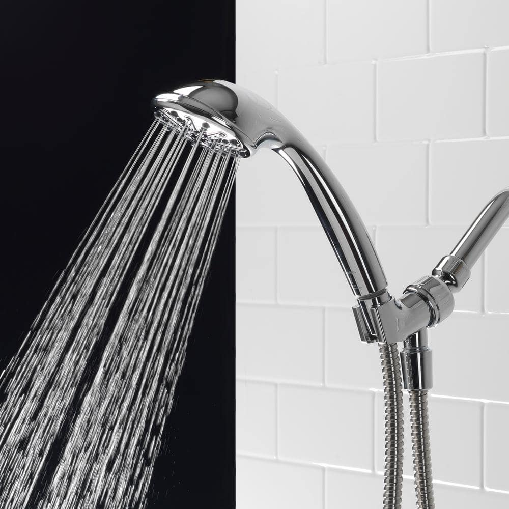 Chrome Handheld Wall Mounted Shower Head with 60-Inch Hose