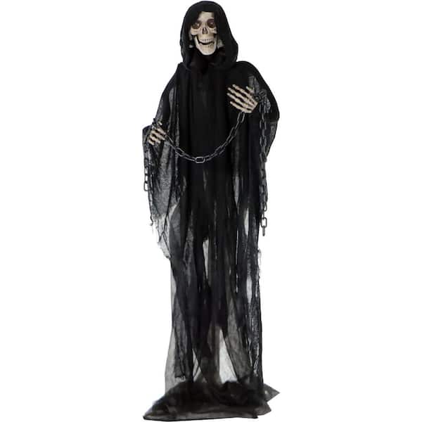 Haunted Hill Farm - 5.5 ft. Animatronic Grim Reaper Halloween Prop