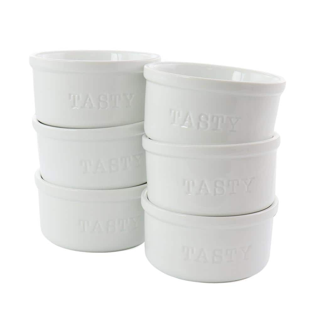 OUR TABLE Simply White 68 oz. Porcelain Dry Goods Canister With Air tight  Lid 985119929M - The Home Depot