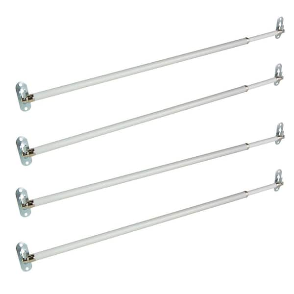 EMOH Adjustable 48" to 84" Round Sash Rod in White (Set of 4)