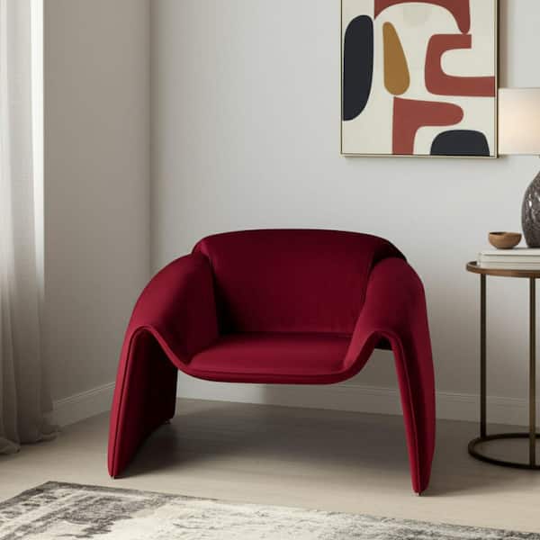 Satin Velvet Metal Arm Chair