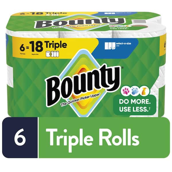 White, Select-A-Size Paper Towel Roll (6 Triple Rolls)