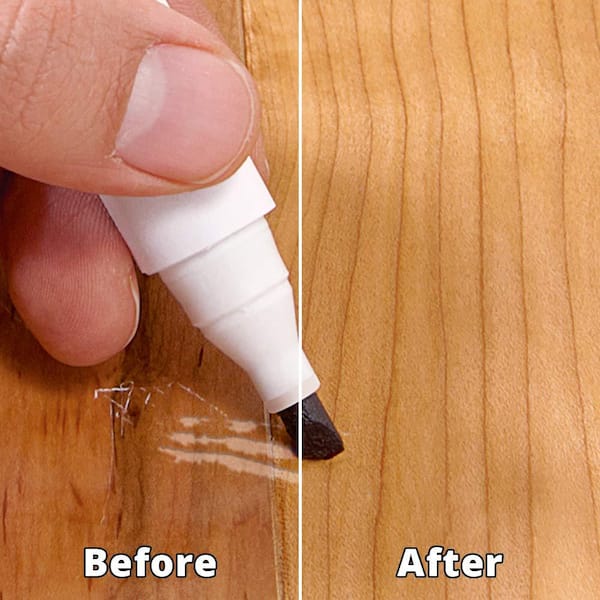 Fix wood floor scratches with a SHARPIE!! 