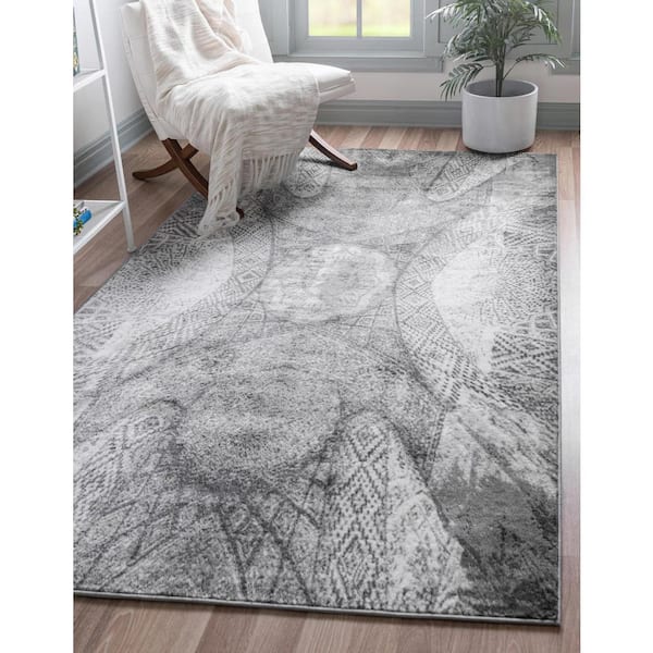 Sofia Albert Dark Gray 8' 0 x 11' 0 Area Rug