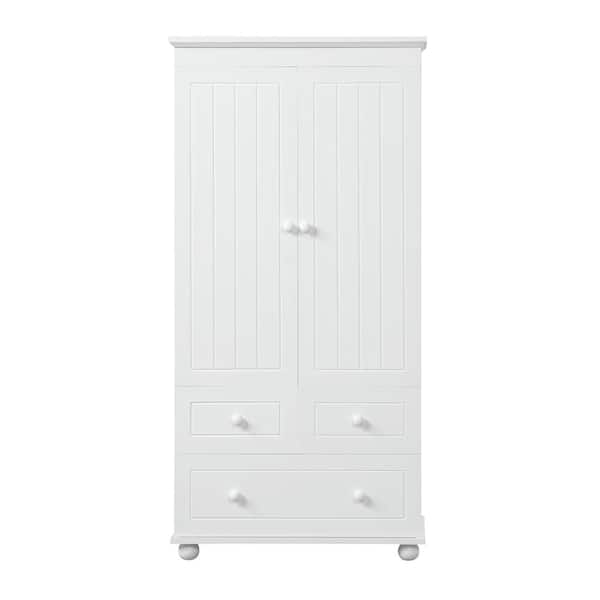 Tenleaf 30.60 in. W x 15.80 in. D x 62.70 in. H White MDF Freestanding Storage Cabinet Linen Cabinet with Adjustable Shelves