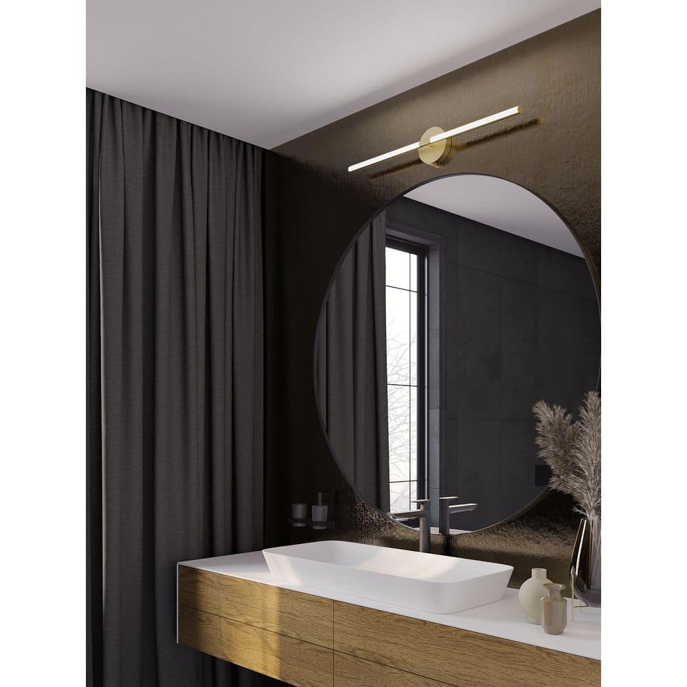 Chicago 32 in. 1-Light Light Antique Brass LED Vanity Light Bar price history on PriceWatchPro