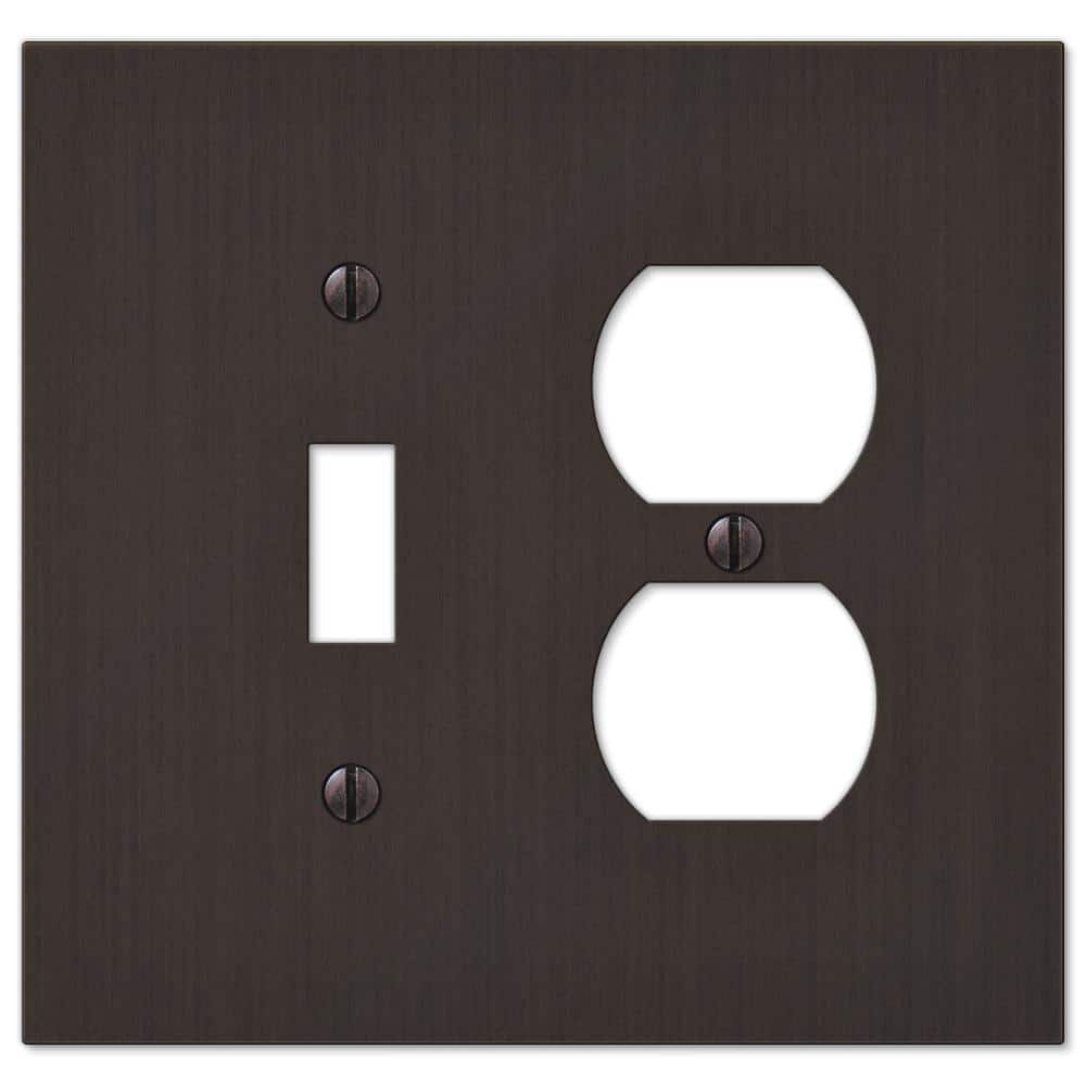 Barnard 2 Gang 1-Toggle and 1-Duplex Metal Wall Plate - Aged Bronze price history on PriceWatchPro