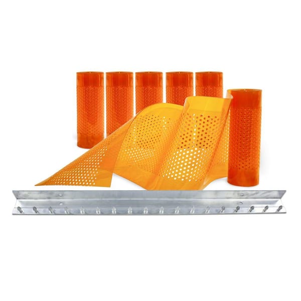 Aleco AirStream Insect Barrier 3 ft. x 7 ft. Amber PVC Strip Door Kit
