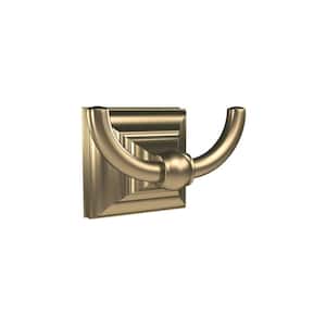 Markham Double Prong Robe Hook in Golden Champagne