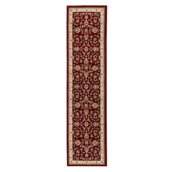Bazaar Scarlet Red/Ivory 2 ft. x 7 ft. Medallion Runner Rug