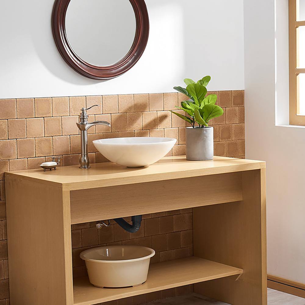 Brushed Nickel Single Handle Waterfall Vessel Sink Faucet