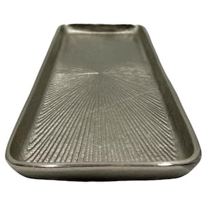 Aluminum Silver Decorative Modern Tray