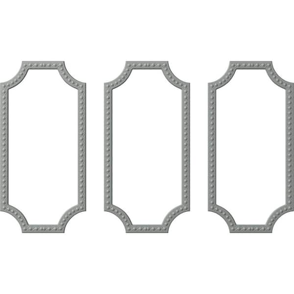 Ekena Millwork 24 in. W x 48 in. H Unfinished Polyurethane Foster Running Coin Panel Moulding Kit (Triple Panel)