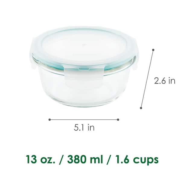 6 Pcs Plastic Food Storage Containers with Lids, Dishwasher Microwave Safe Food Storage Box for Fridge, 380ml, White, Size: One Size