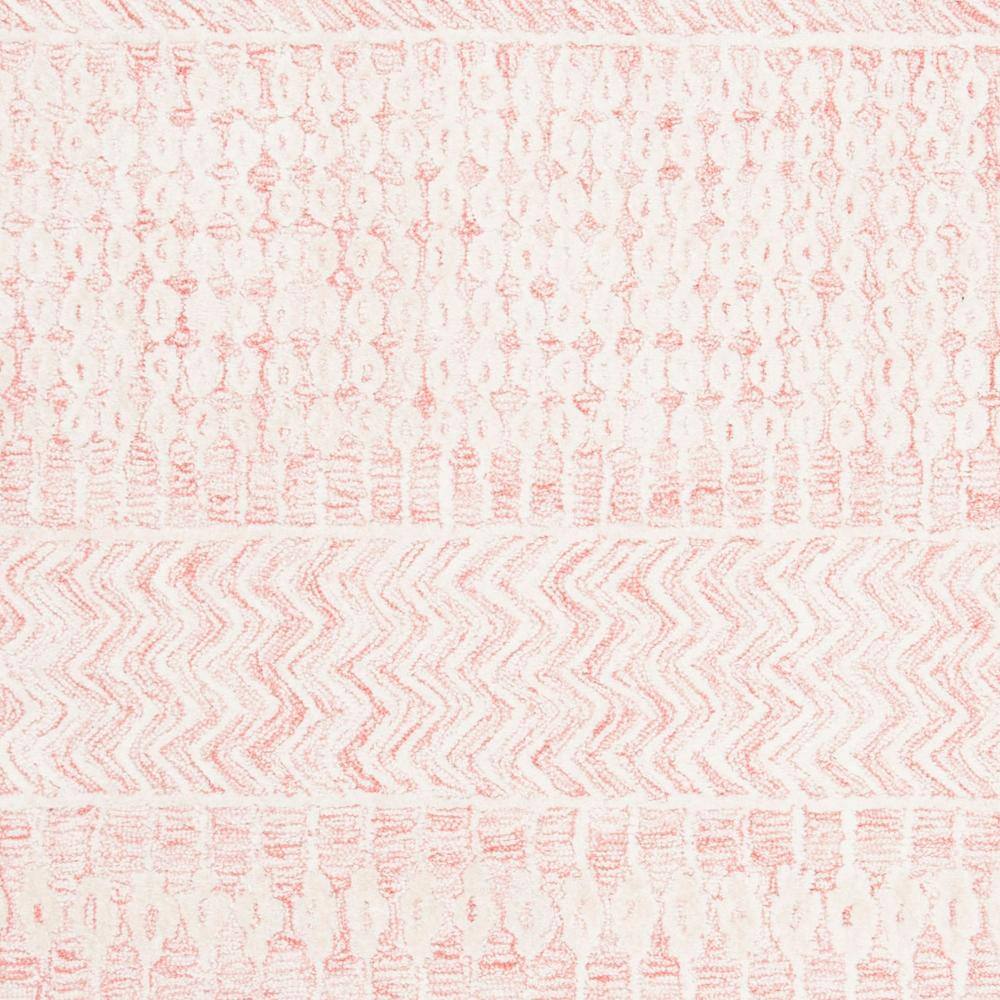 Light Pink Ivory Hand-Tufted Wool Viscose 4' x 6' Rug