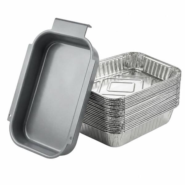 Grill Drip Pan with 20-Pack Disposable Aluminum Grease Tray Liners for Monument Grill Models