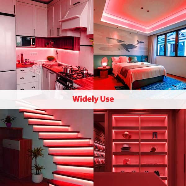 BIBIVIS 16.4 ft. Yellow White Hardwired Integrated LED Strip Light