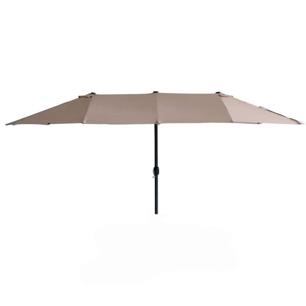 TIRAMISUBEST 15.1 ft. x 8.8 ft. x 8 ft. Steel Market Patio Umbrella in