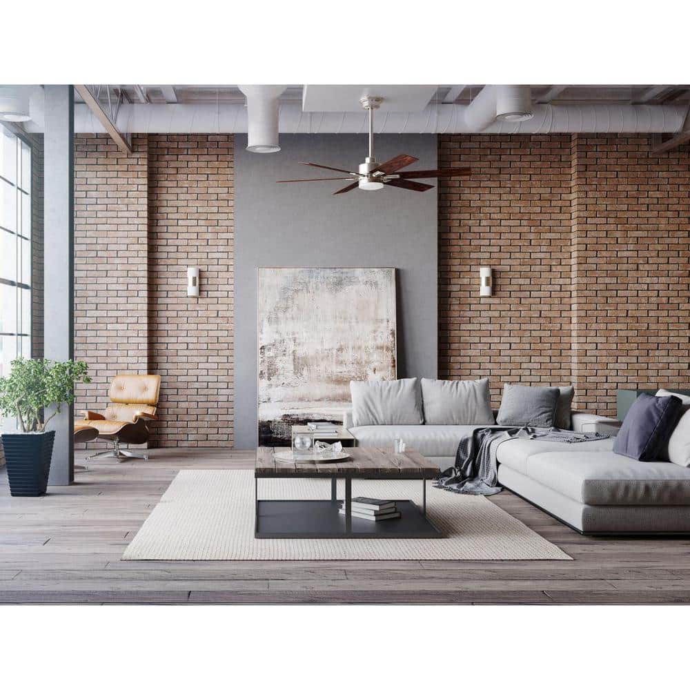 Dallam 60" Brushed Nickel LED Ceiling Fan with Remote