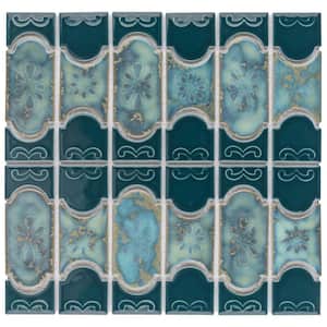 Montego Emerald 12-1/4 in. x 12-1/2 in. Porcelain Mosaic Tile (10.8 sq. ft./Case)