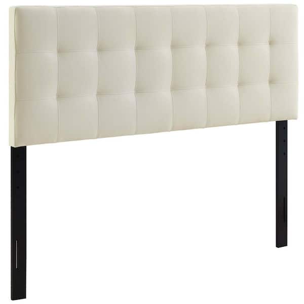 Lily Ivory Queen Upholstered Fabric Headboard