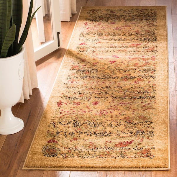 Lyndhurst Beige/Multi 2 ft. x 12 ft. Border Runner Rug