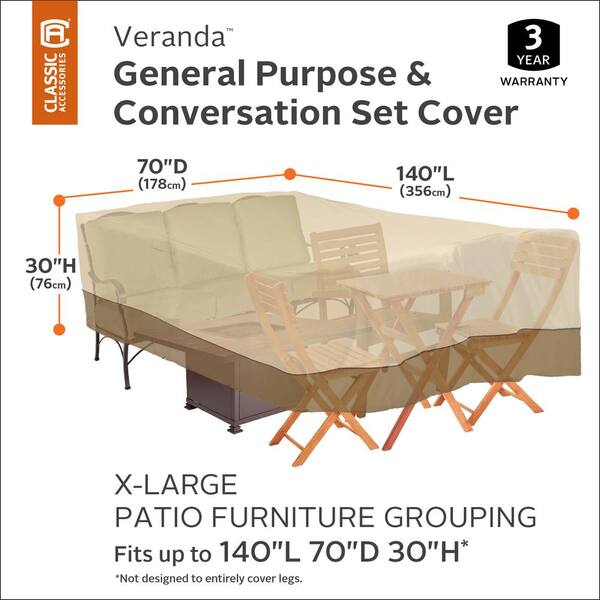 Classic Accessories Veranda X-Large Patio Cushion Storage Bag 55