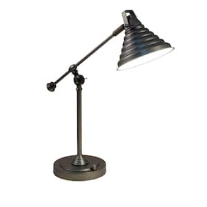 Springdale 21.5 in. H Cone LED Desk Lamp With USB Charger