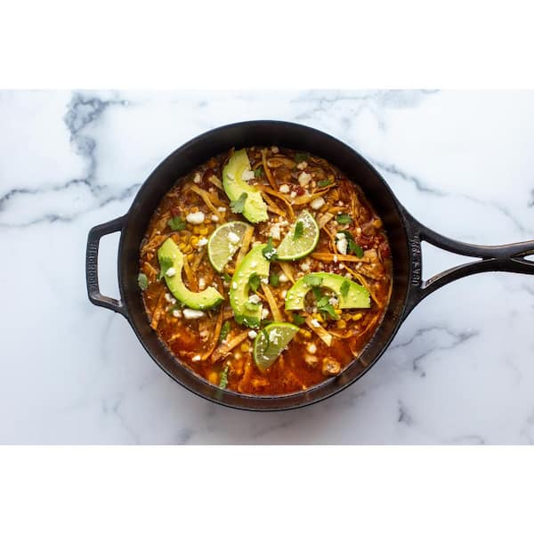 Triple Seasoned 4 Qt Cast Iron Deep Skillet with Lid