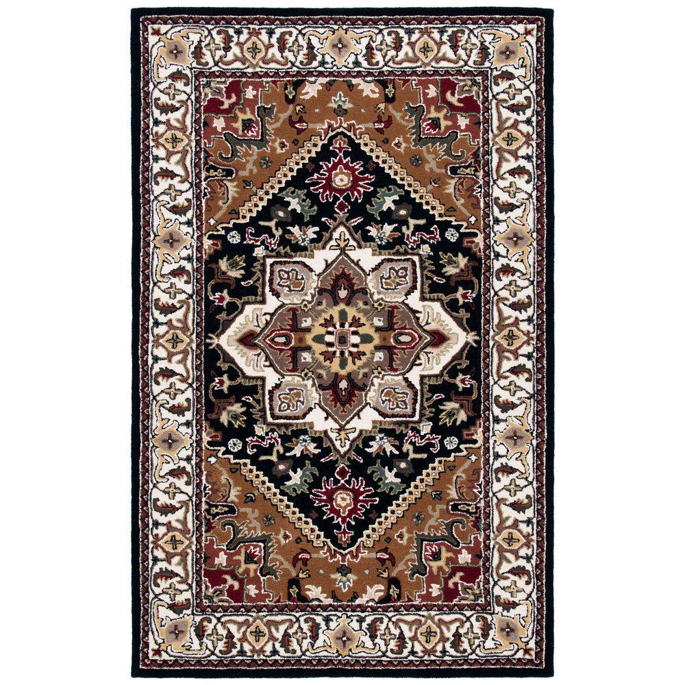 Heritage Navy and Brown Hand-Tufted Wool 6' x 9' Area Rug