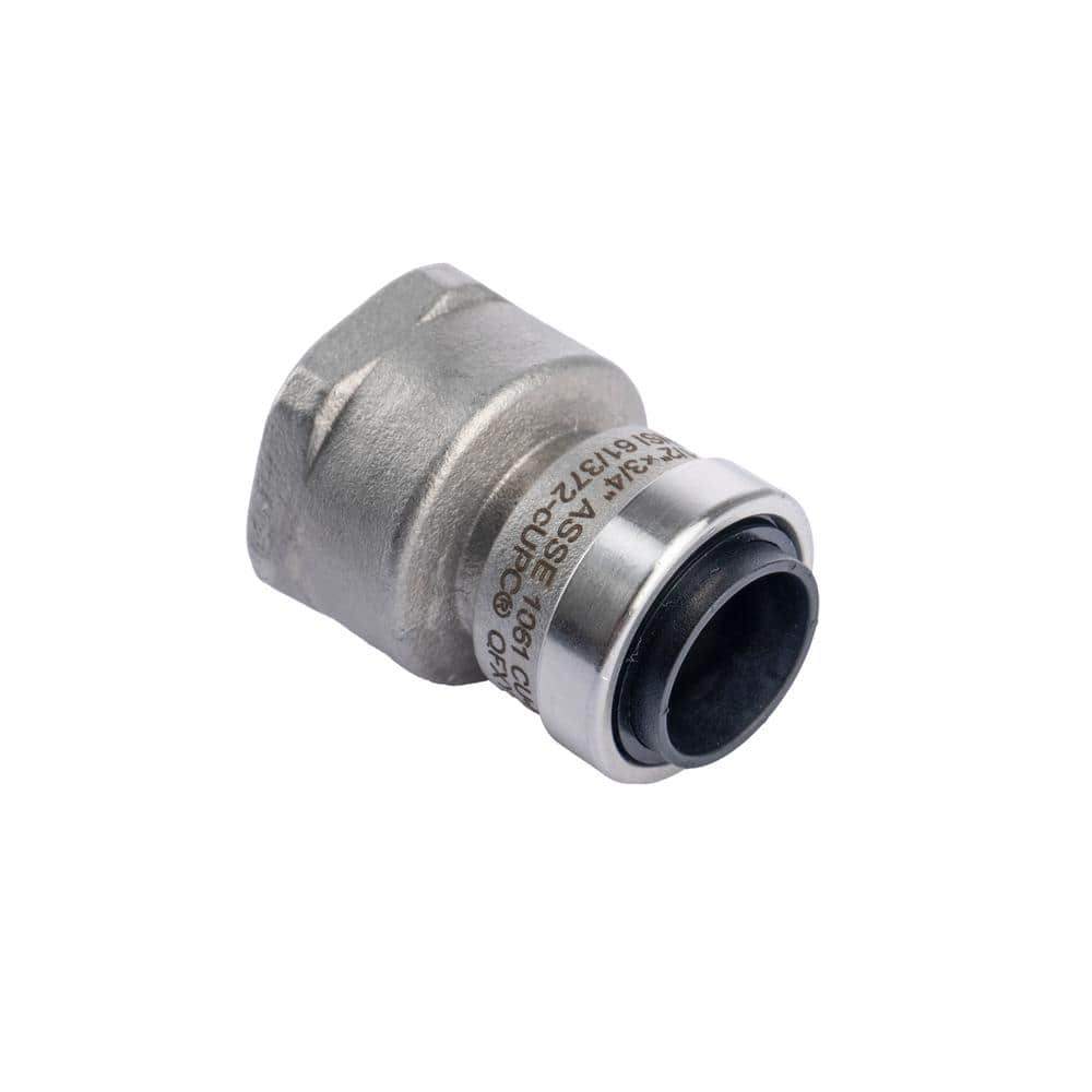 1/2 in. Stainless Steel Push-to-Connect x 3/4 in. FNPT (Female Thread) Reducing Adapter Fitting price history on PriceWatchPro