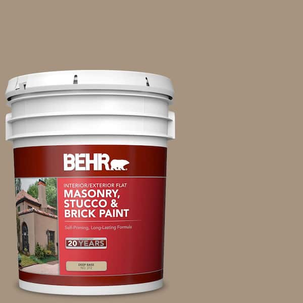 5 gal. #PPU7-05 Pure Earth Flat Interior/Exterior Masonry, Stucco and Brick Paint