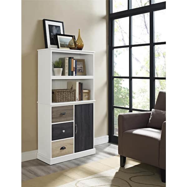 Altra Furniture Mercer White Storage Bookcase