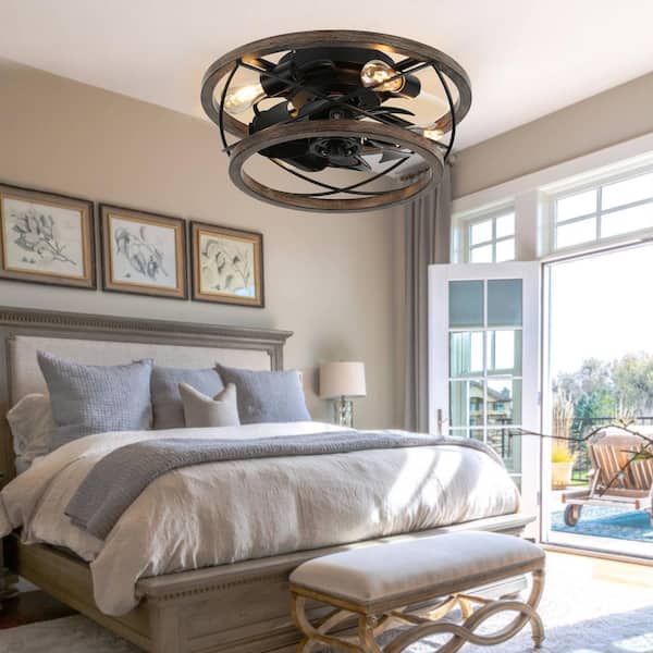 ⛄️りむ Oaks Aura Gina 18 in. Indoor Weathered Wood Tan Farmhouse