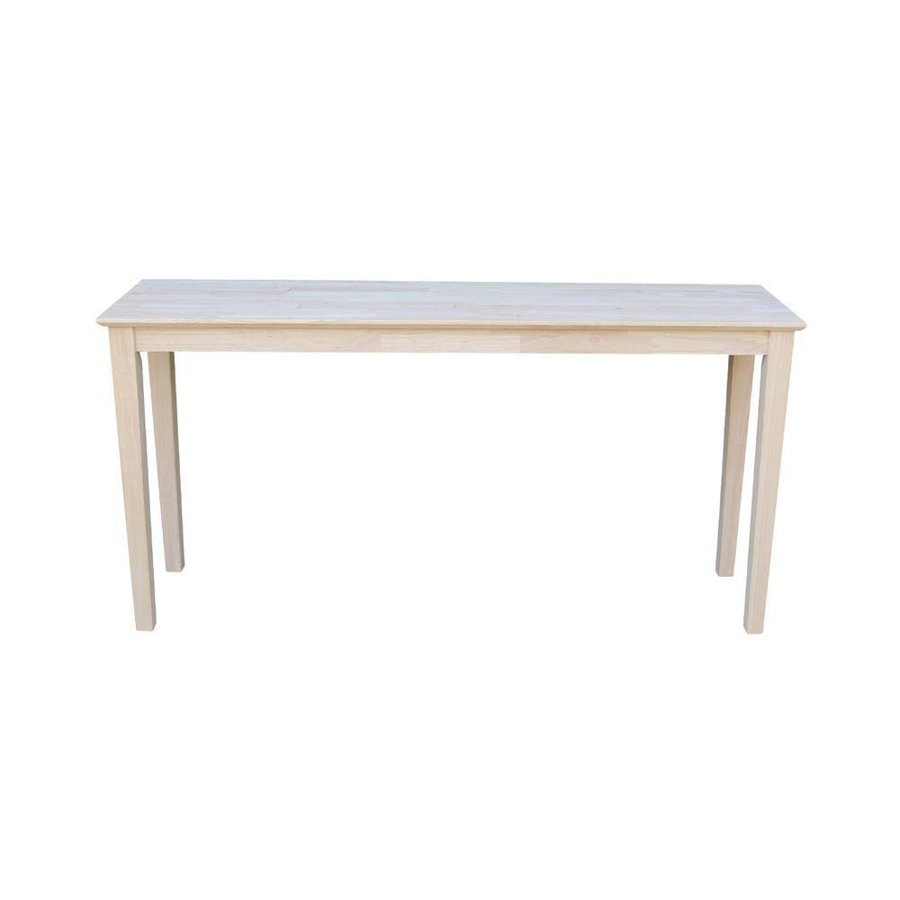 International Concepts 60 In Unfinished Standard Rectangle Wood Console Table Ot 696789 The Home Depot