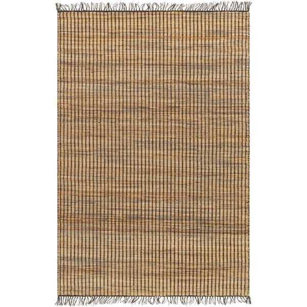 Alex Khaki/Black 9 ft. x 12 ft. Cottage Indoor Area Rug