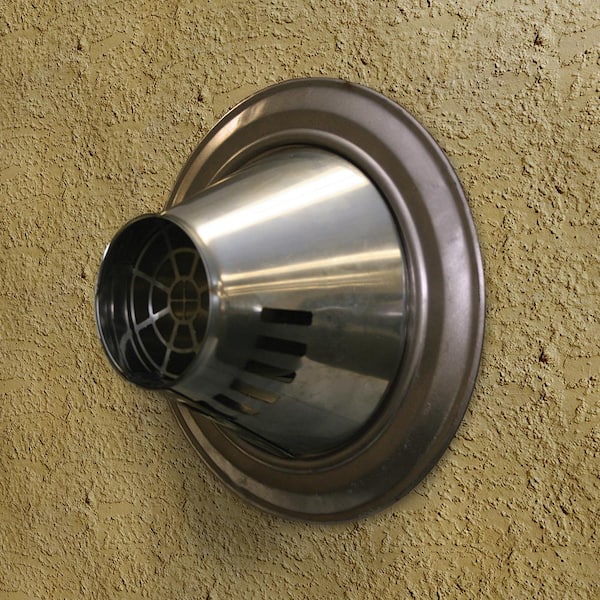 3 in. x 5 in. Stainless Steel Low Profile Termination Vent for Tankless Water Heaters