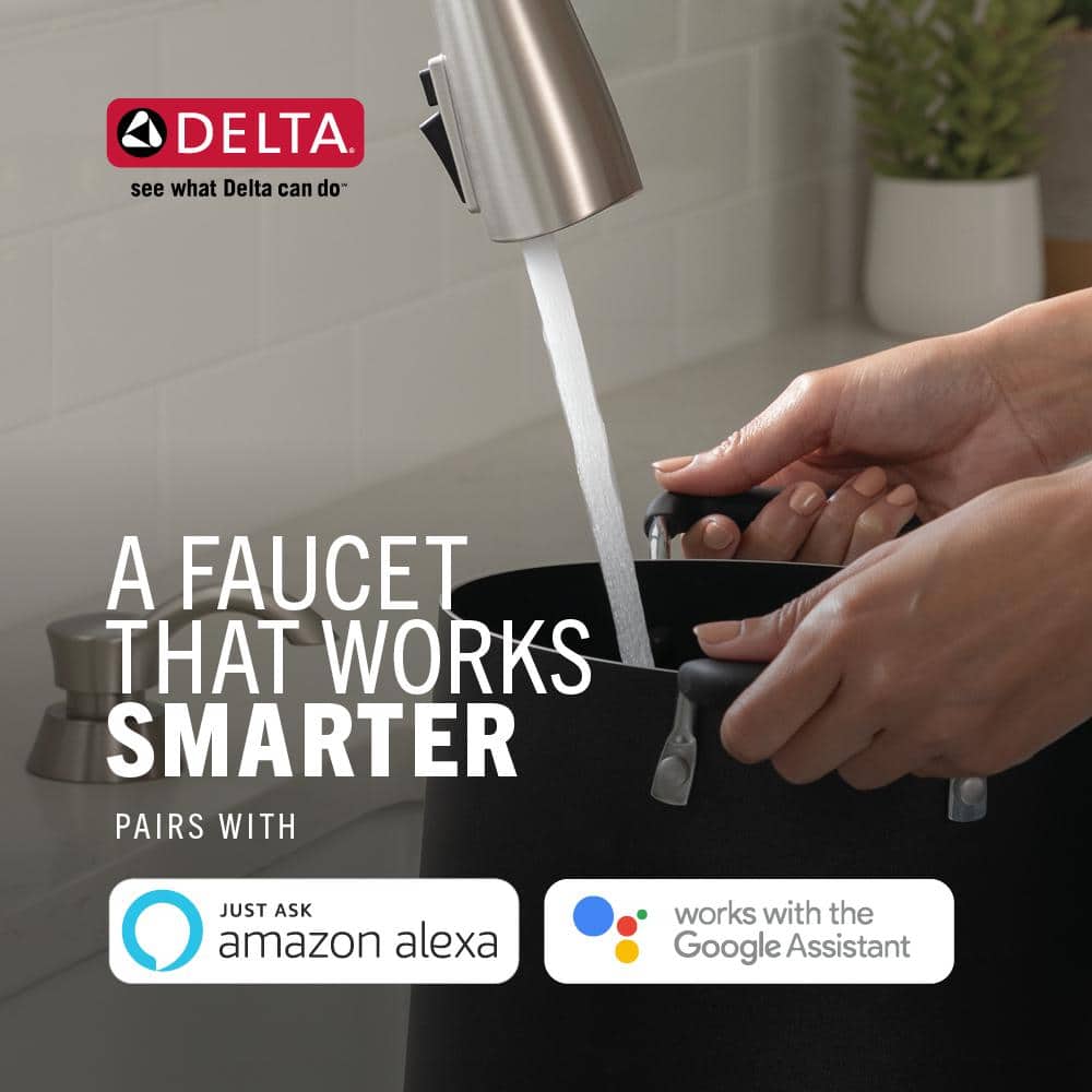 Chrome Pull-Down Kitchen Faucet with Voice Control